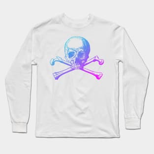 Aesthetic skull and crossbones Long Sleeve T-Shirt